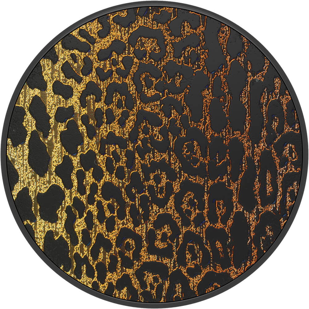 PopSockets Avtagbart Grip med Ställfunktion LUXE Embossed Metal Leopard