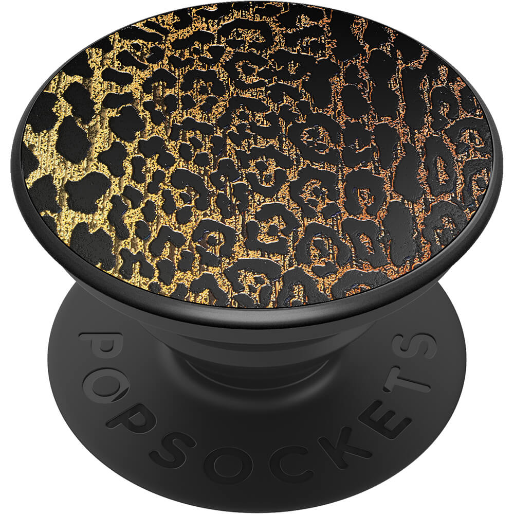 PopSockets Avtagbart Grip med Ställfunktion LUXE Embossed Metal Leopard