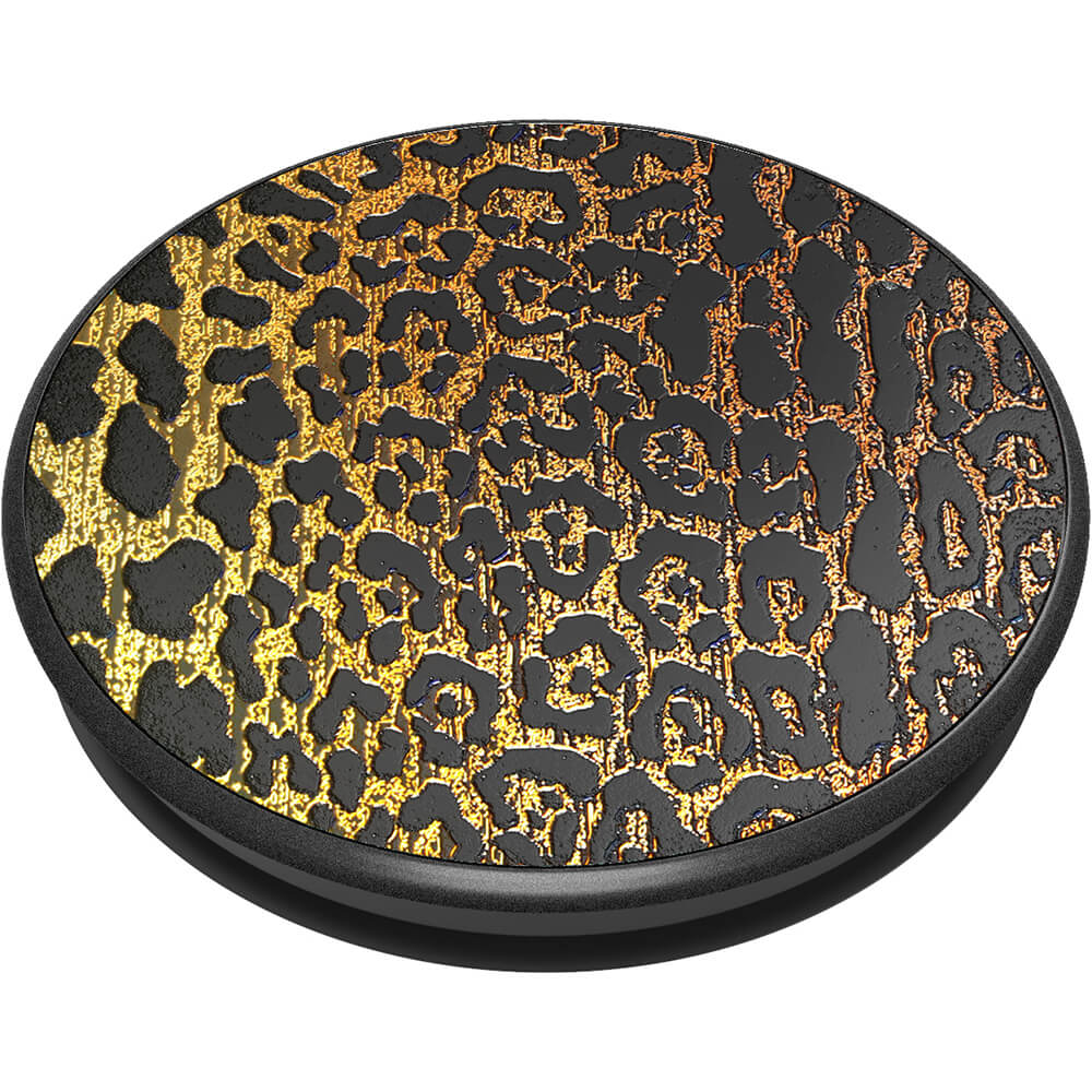 PopSockets Avtagbart Grip med Ställfunktion LUXE Embossed Metal Leopard