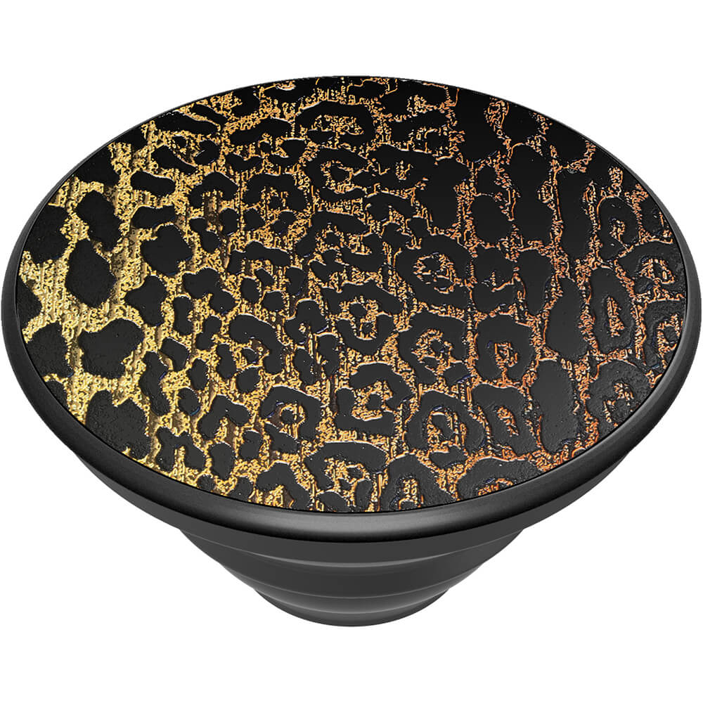 PopSockets Avtagbart Grip med Ställfunktion LUXE Embossed Metal Leopard