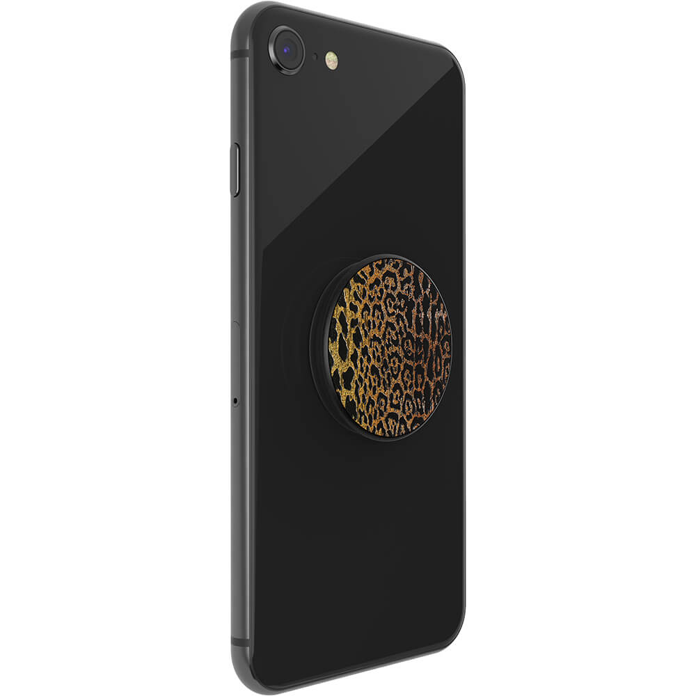 PopSockets Avtagbart Grip med Ställfunktion LUXE Embossed Metal Leopard