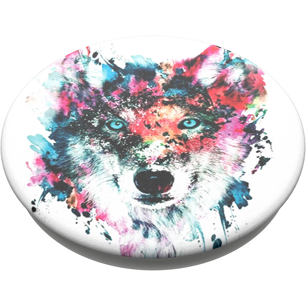 PopSockets Avtagbart Grip med Stllfunktion Wolf