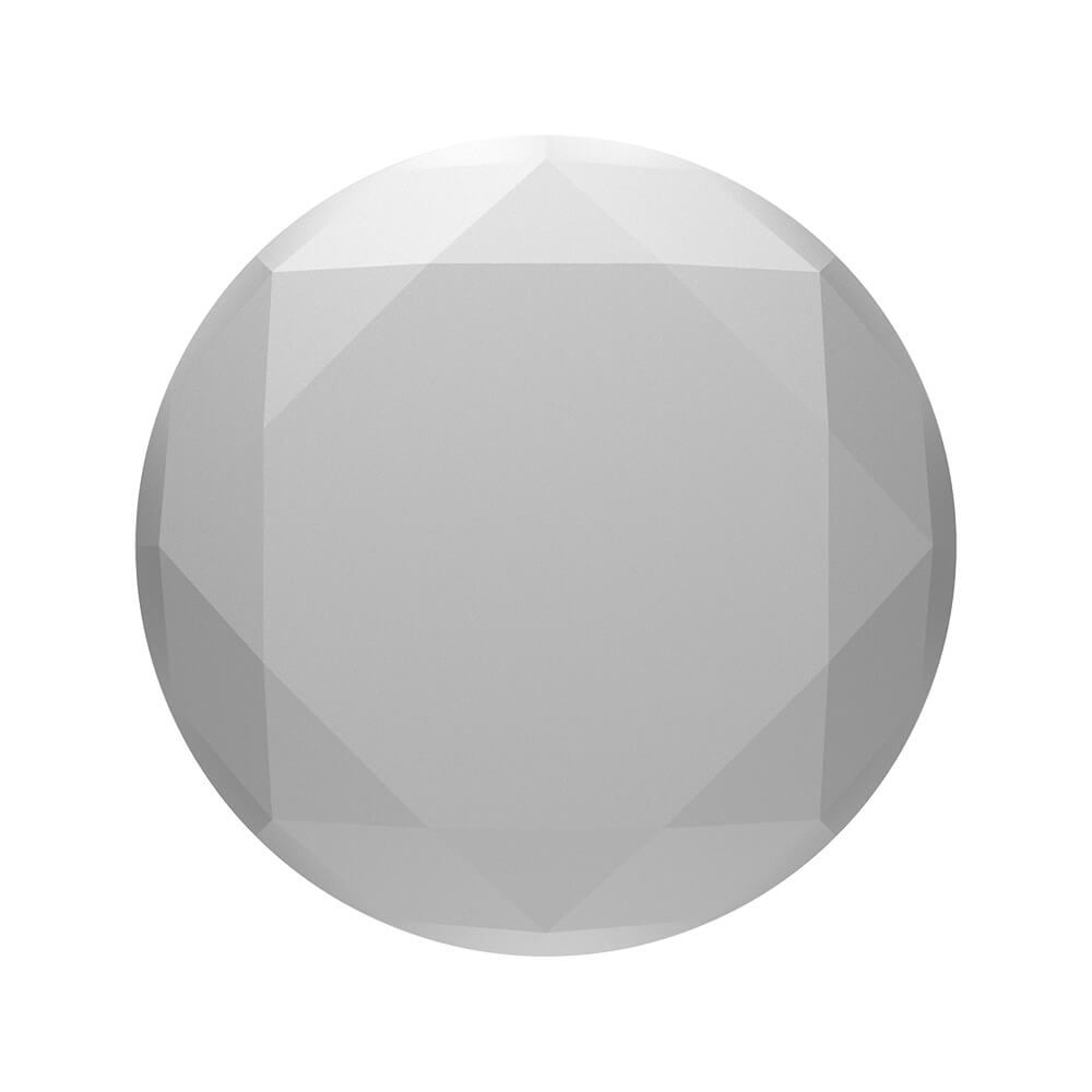 PopSockets Avtagbart Grip med Stllfunktion Premium Metallic Diamond Silver