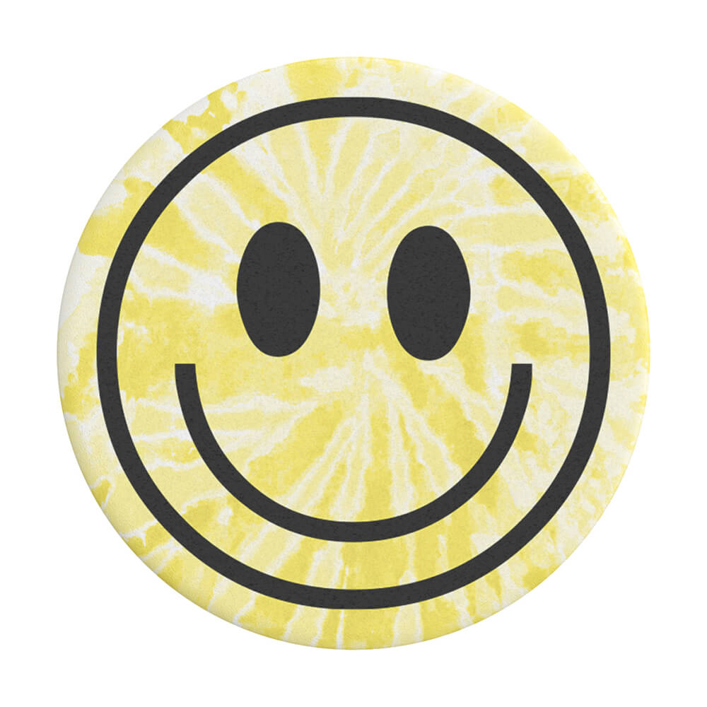 PopSockets Avtagbart Grip med Stllfunktion Tie Dye Smiley