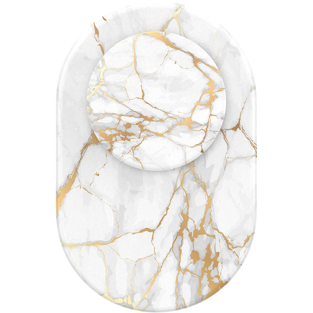 PopSockets PopGrip För MagSafe Guld Lutz Marble