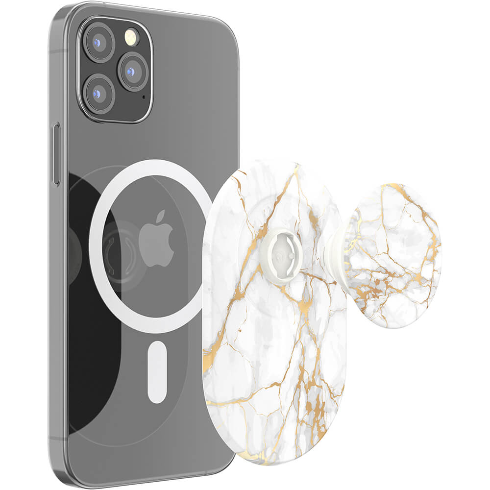 PopSockets PopGrip För MagSafe Guld Lutz Marble