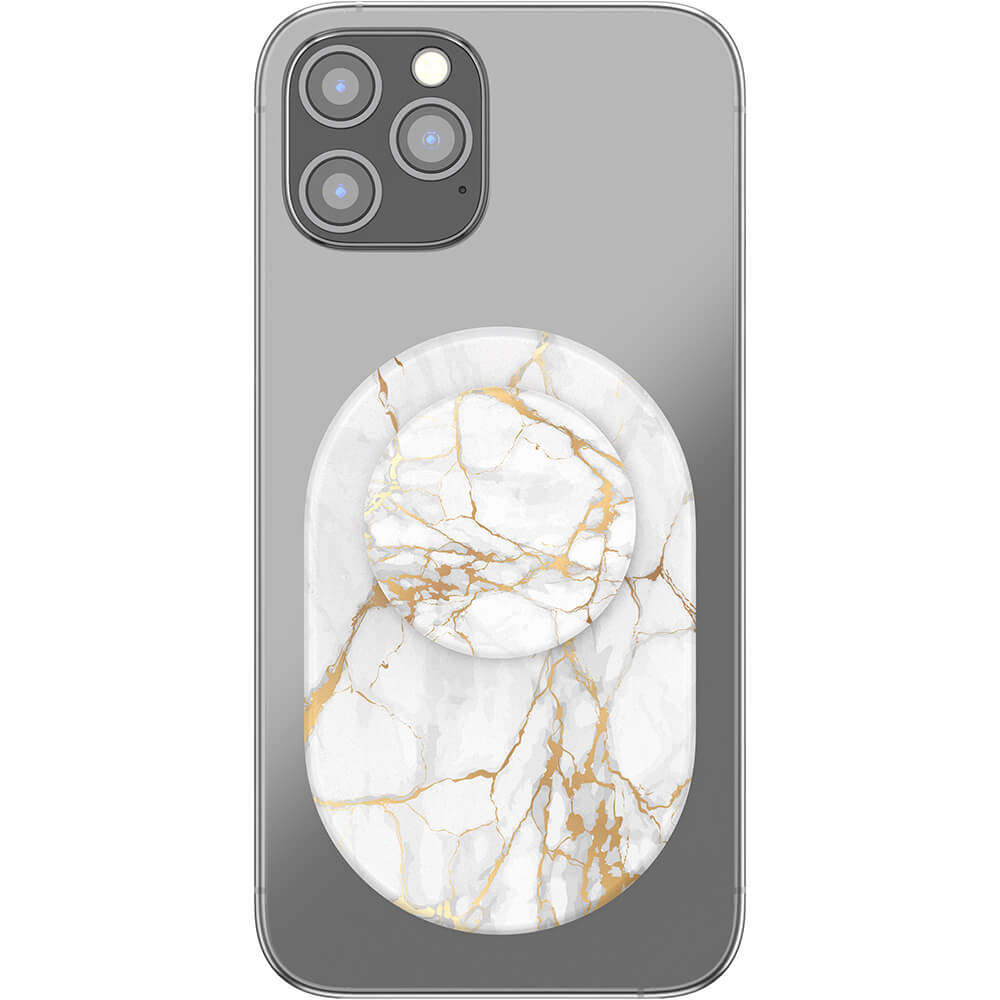 PopSockets PopGrip För MagSafe Guld Lutz Marble