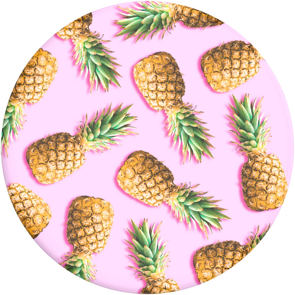 PopSockets Basic Grip Med Stllfunktion Pineapple Palooza