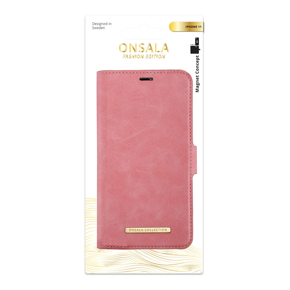 ONSALA iPhone 11 2in1 Magnet Fodral / Skal Dusty Pink