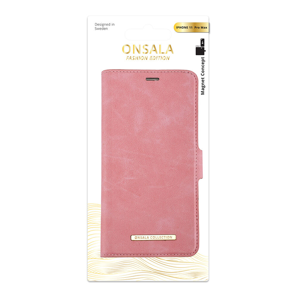 ONSALA iPhone 11 Pro Max 2in1 Magnet Fodral / Skal Dusty Pink