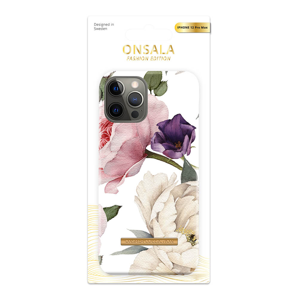 ONSALA iPhone 12 Pro Max Mobilskal Soft Rose Garden
