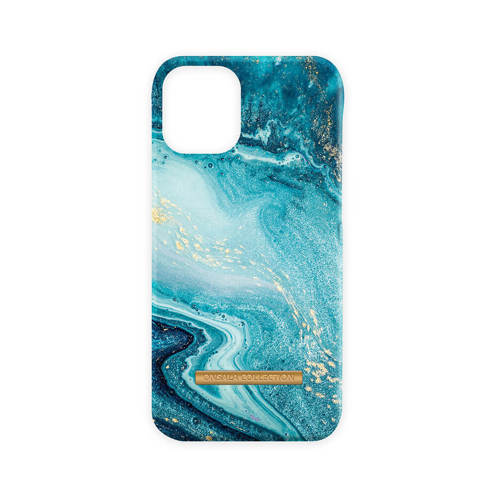 ONSALA iPhone 13 Mini Mobilskal Marmor Blue Sea