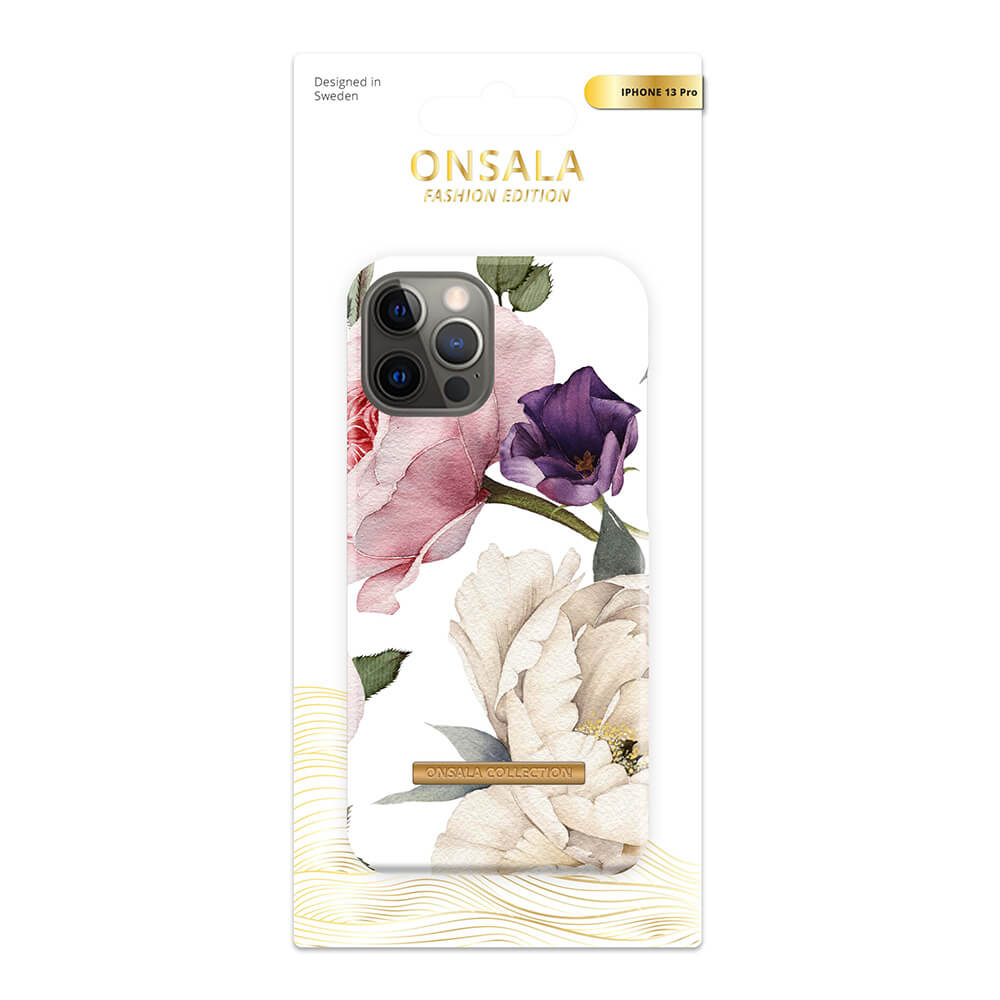 ONSALA iPhone 13 Pro Mobilskal Soft Rose Garden