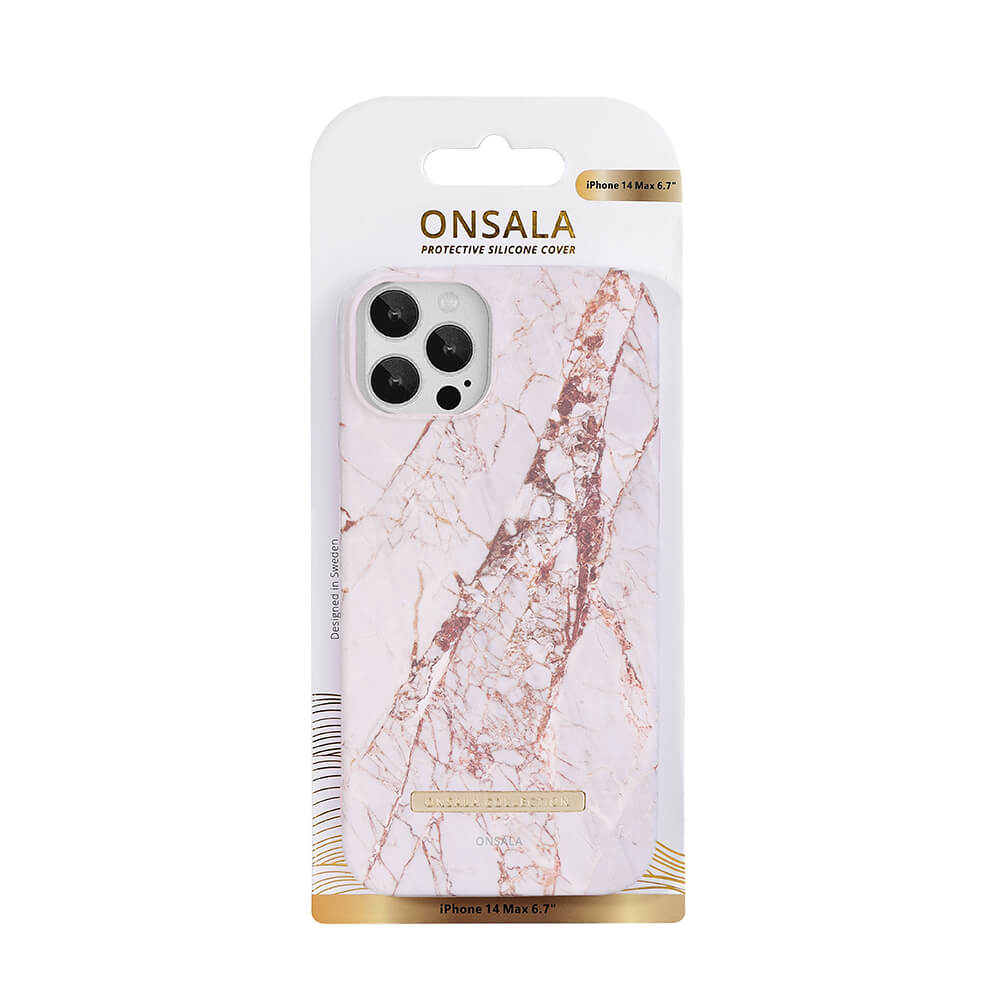ONSALA iPhone 14 Plus Skal White Rhino Marble