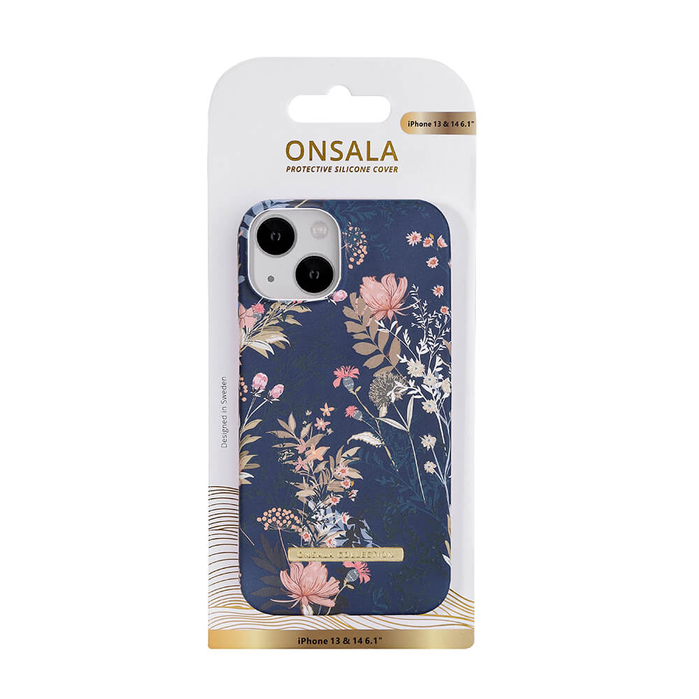 ONSALA iPhone 13 / 14 Skal Dark Flower