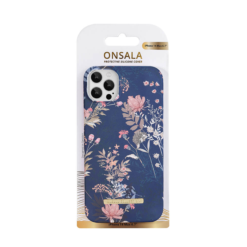 ONSALA iPhone 14 Plus Skal Dark Flower