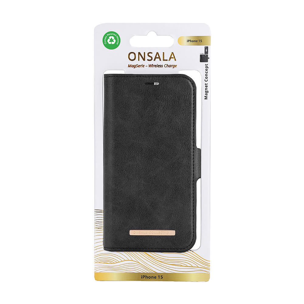 ONSALA iPhone 15 Fodral ECO 2in1 MagSafe Svart