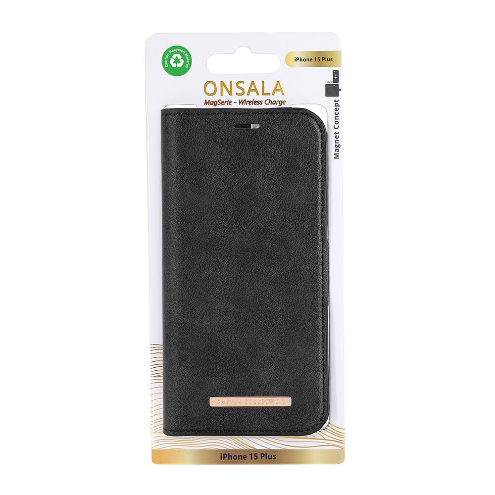 ONSALA iPhone 15 Plus Fodral ECO 2in1 MagSafe Svart