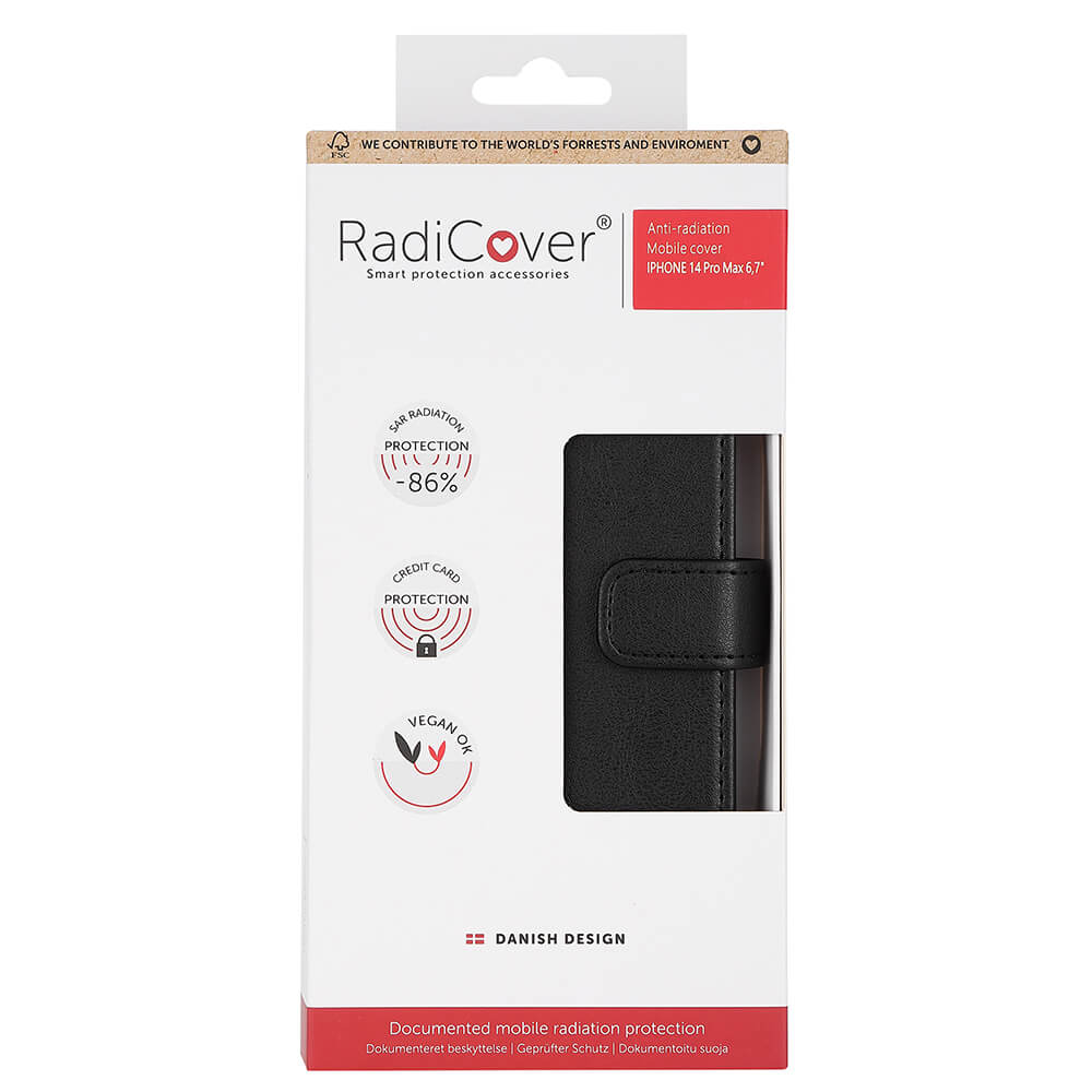 Radicover iPhone 14 Pro Max Mobilfodral Strlningsskydd Svart
