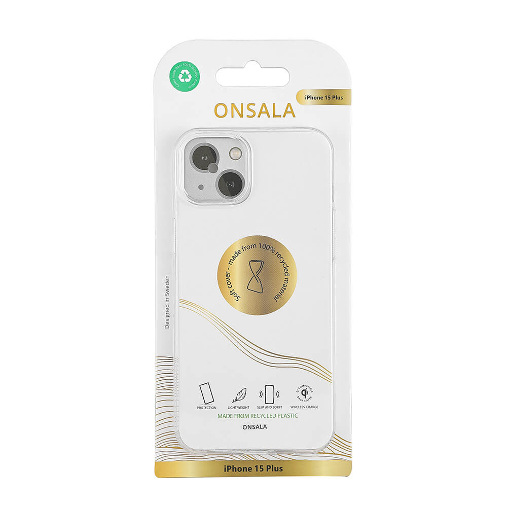 ONSALA iPhone 15 Plus Skal ECO Transparent