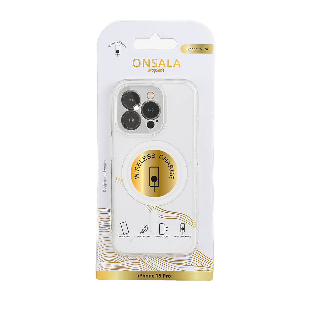 ONSALA iPhone 15 Pro Skal MagSafe TPU Transparent