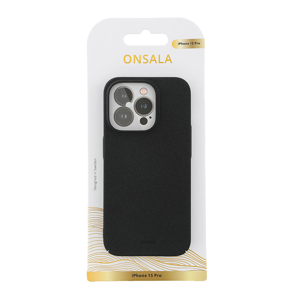 ONSALA iPhone 15 Pro Skal Ultraslim Sand Burst Svart