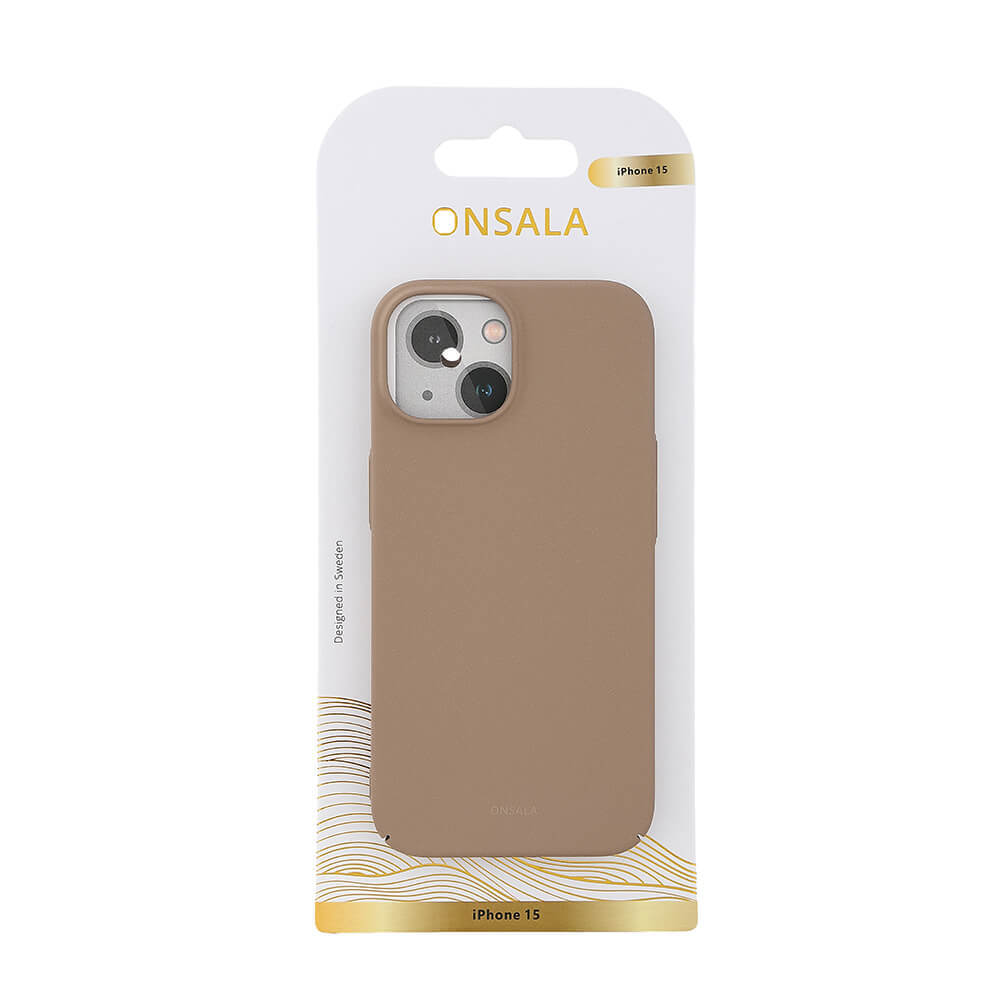 ONSALA iPhone 15 Skal Ultraslim Sand Burst Beige