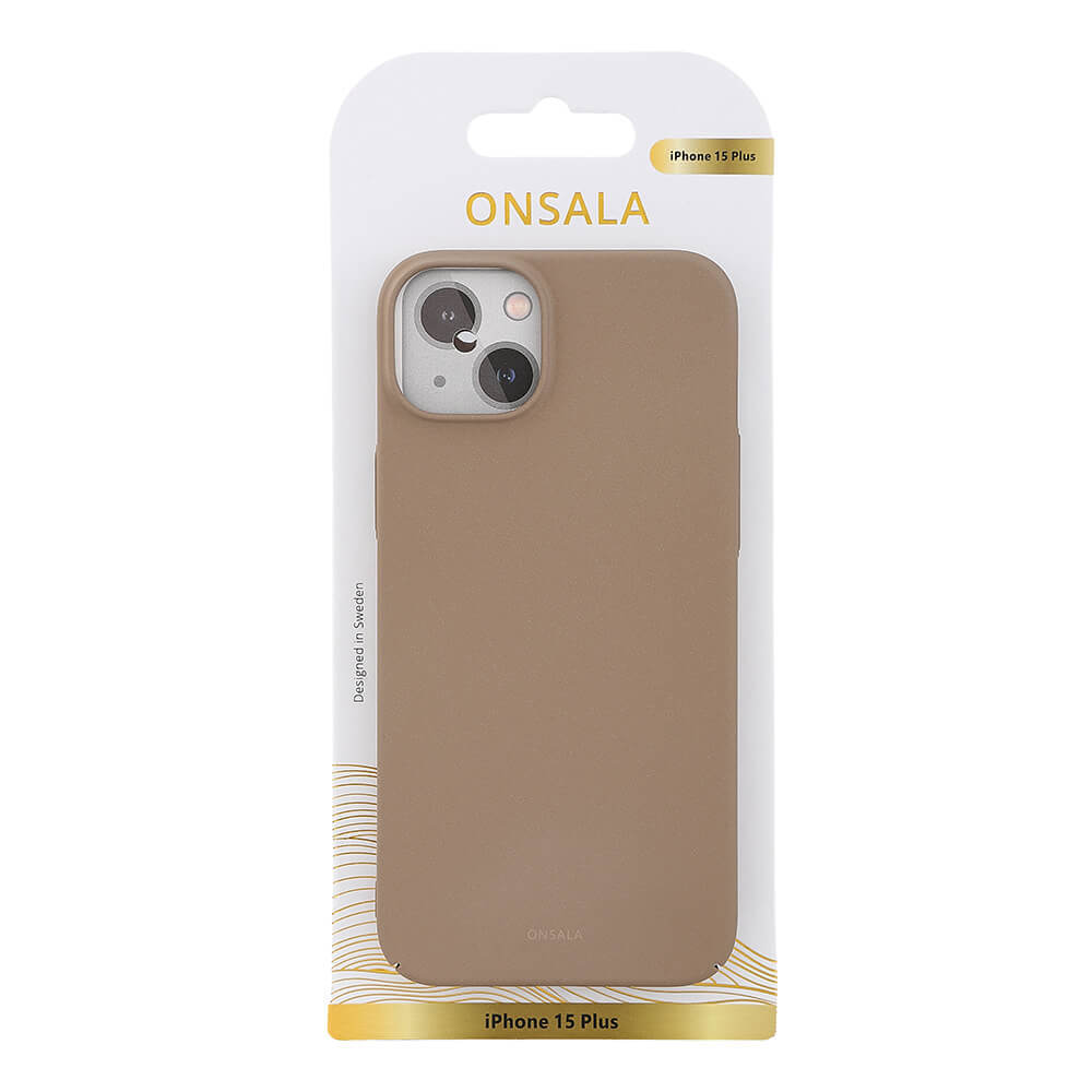 ONSALA iPhone 15 Plus Skal Ultraslim Sand Burst Beige