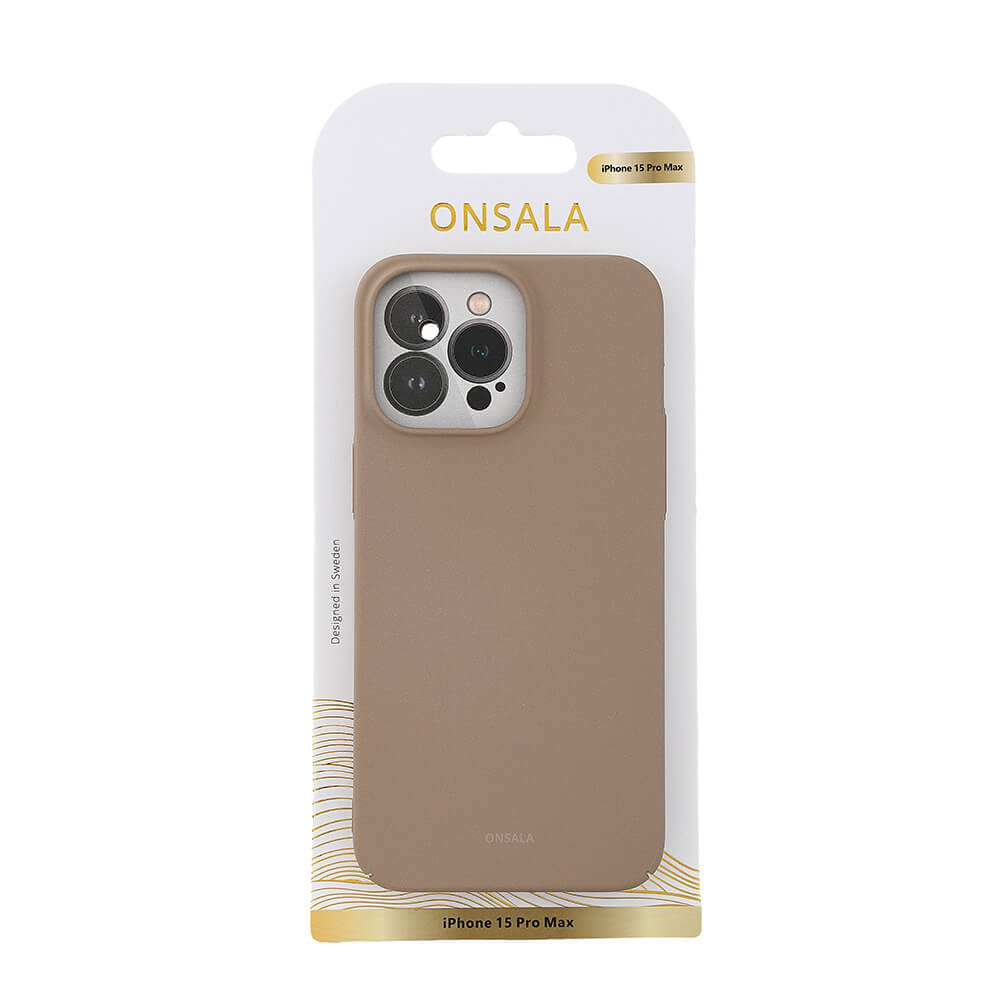 ONSALA iPhone 15 Pro Max Skal Ultraslim Sand Burst Beige