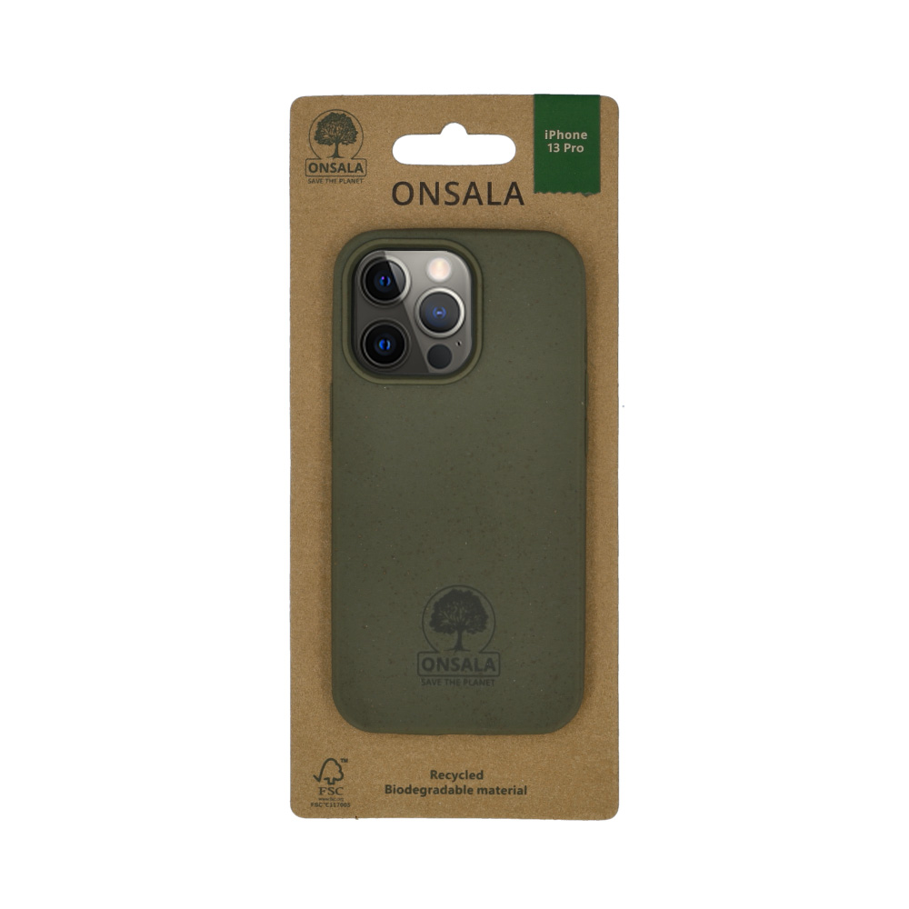 ONSALA iPhone 13 Pro Mobilskal ECO Grn