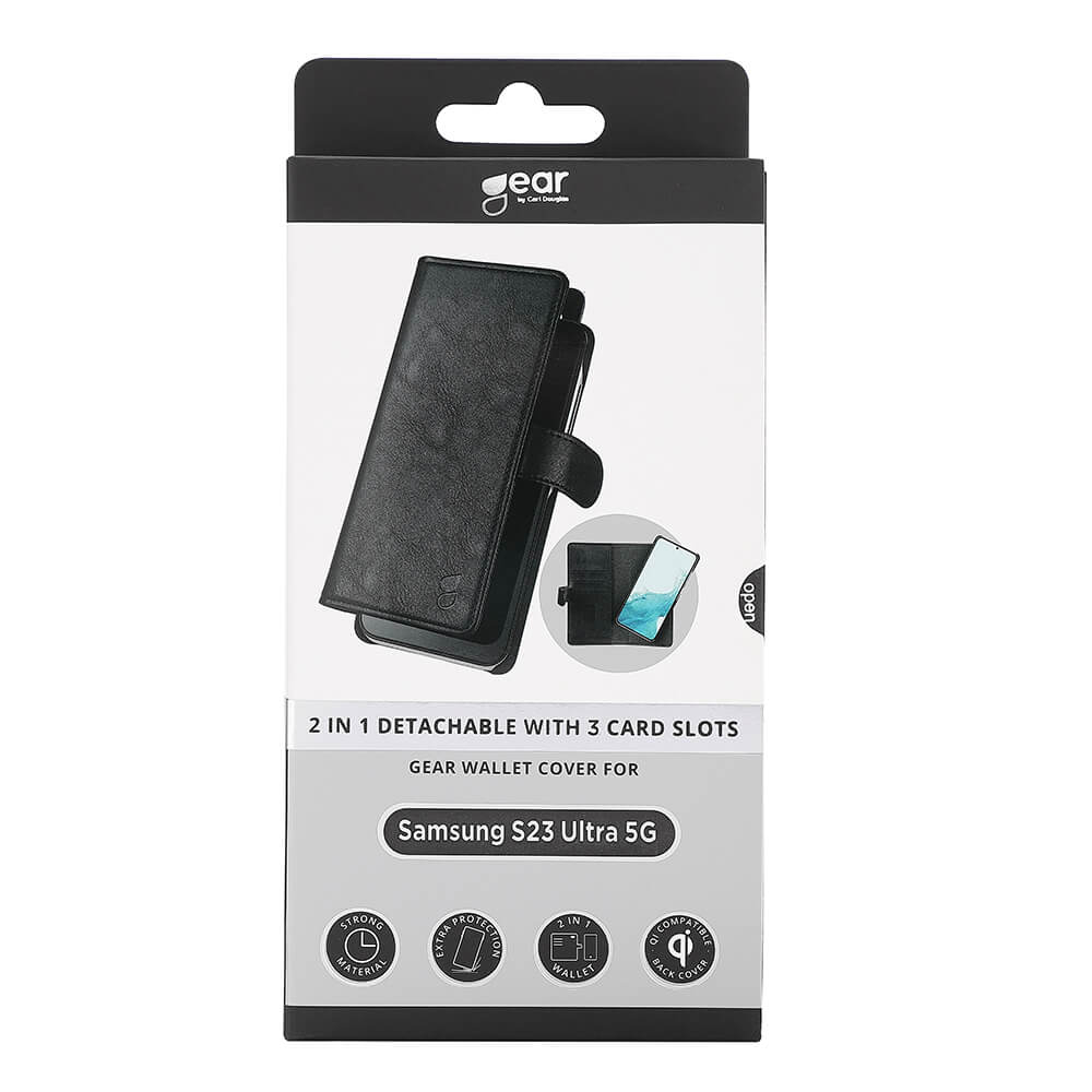 GEAR Samsung Galaxy S23 Ultra 2in1 Magnet Fodral / Skal Svart