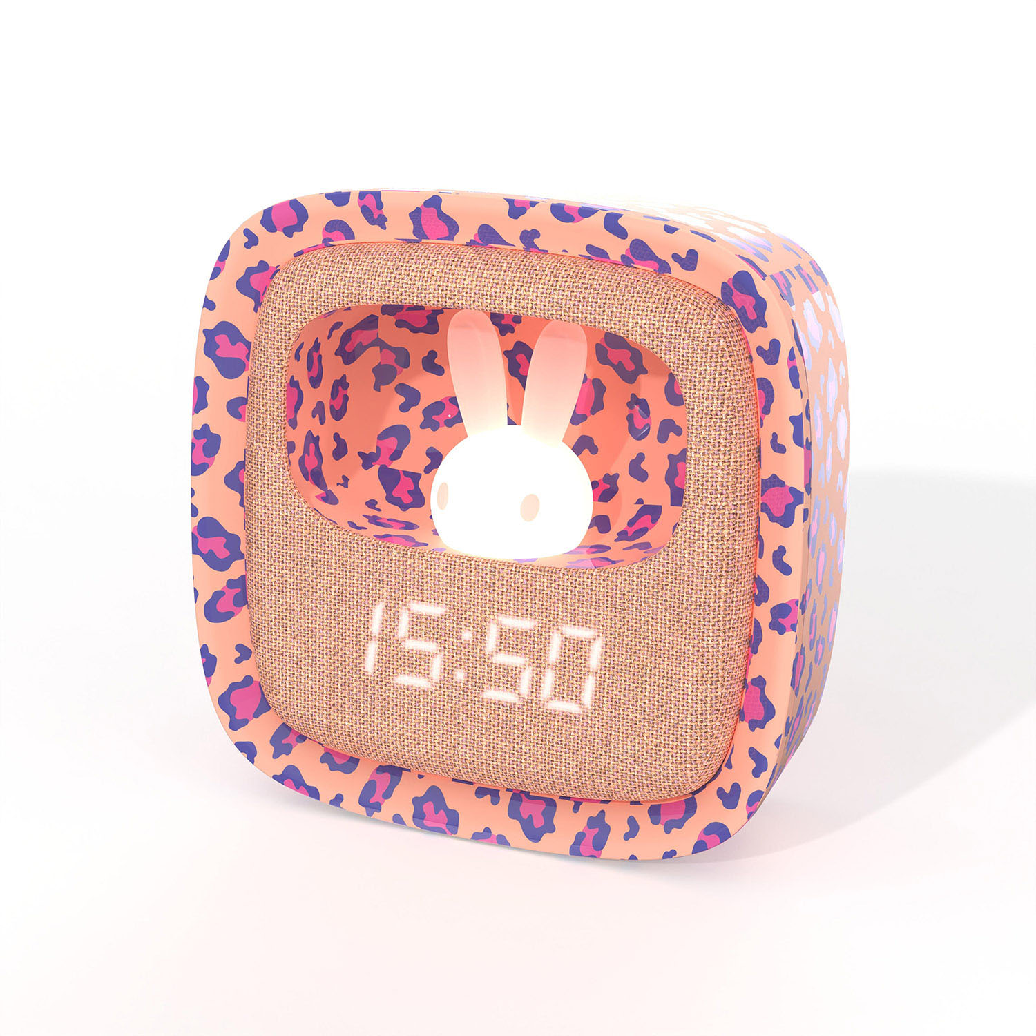 MOB Väckarklocka med Nattlampa Billy Clock Leopard Rose