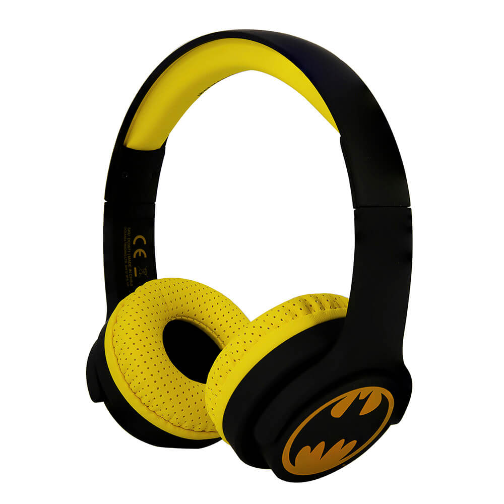 Batman Hrlur Fr Barn Bluetooth On-Ear 85dB Trdls Svart Logo