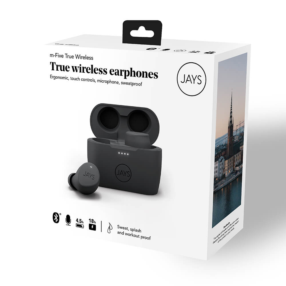 Jays Hörlur m-Five TWS Trådlös In-Ear Grå