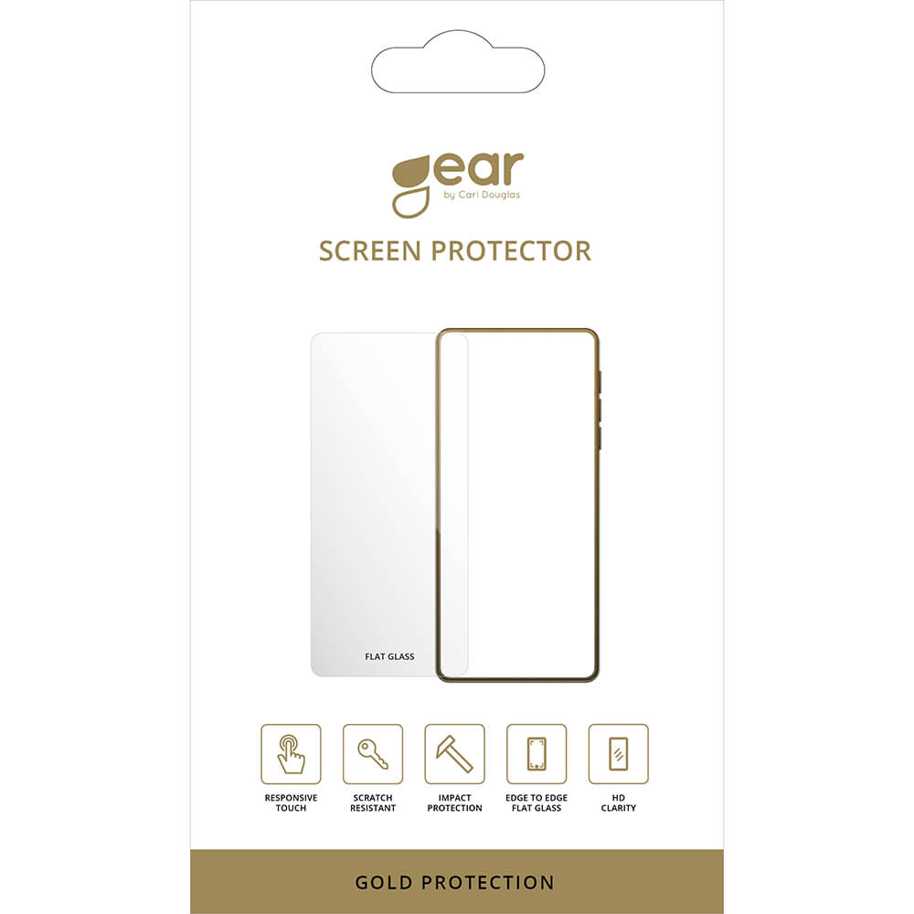 GEAR iPhone 15 Skärmskydd Gold Case Friendly