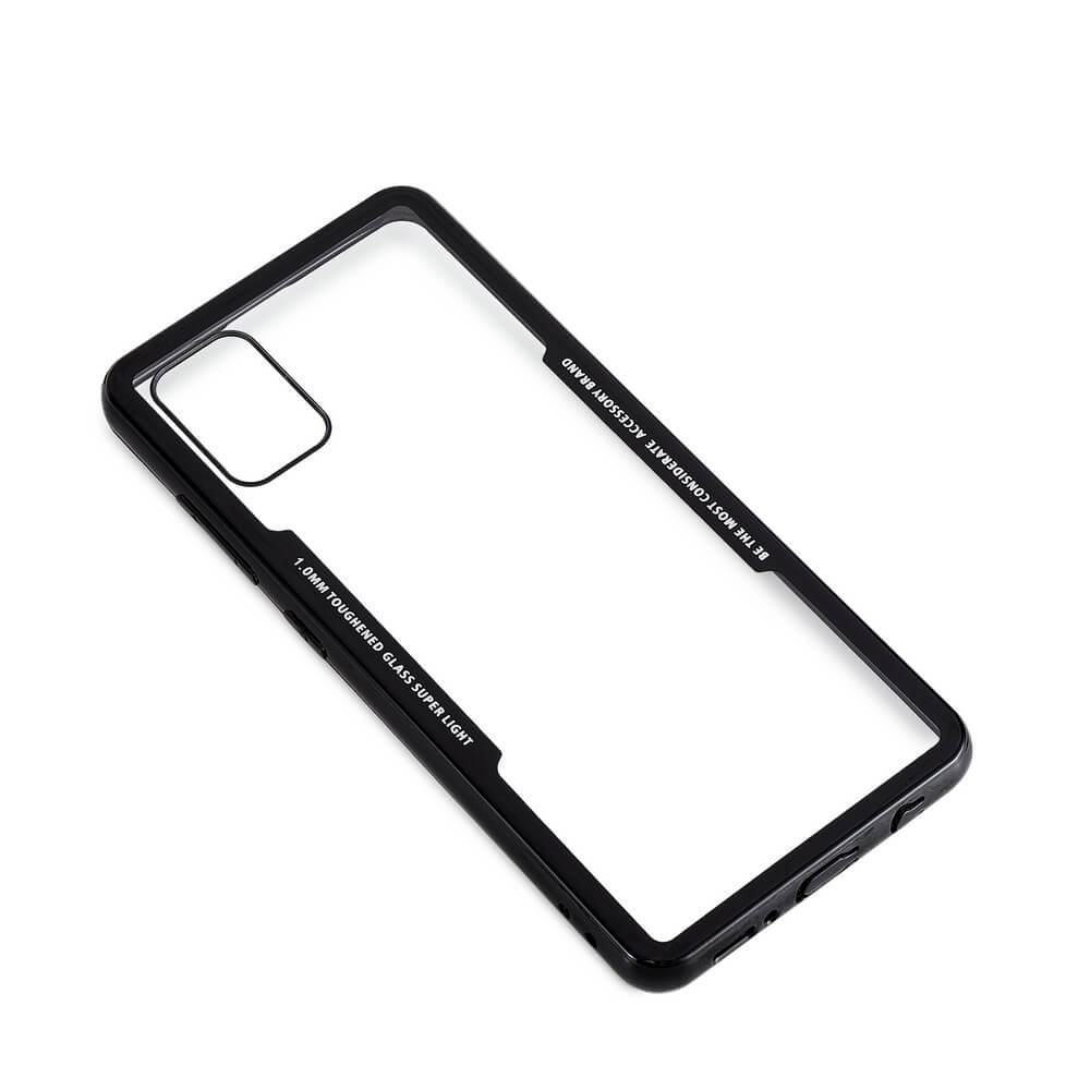 GEAR Samsung Galaxy A51 Mobilskal Hrdat Glas Svart