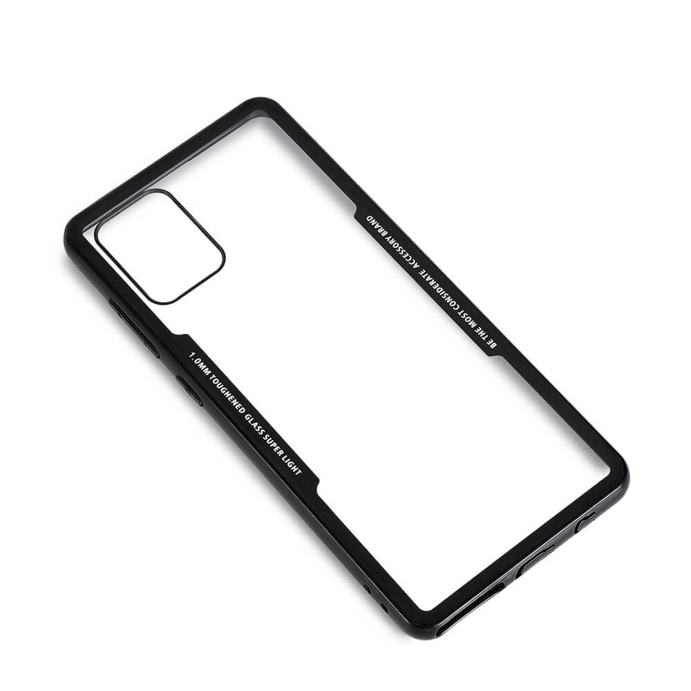 GEAR Samsung Galaxy A71 Mobilskal Hrdat Glas Svart