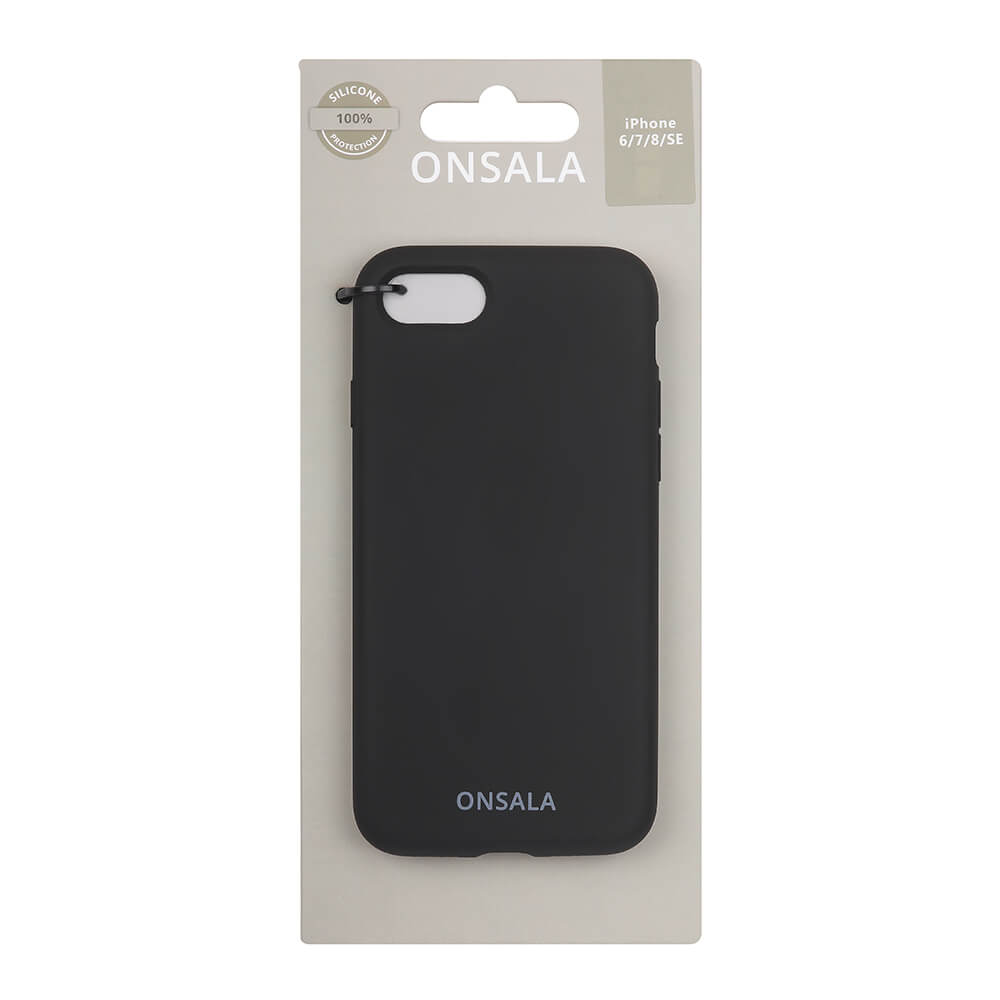 ONSALA iPhone 6/7/8/SE Mobilskal Silikon Svart