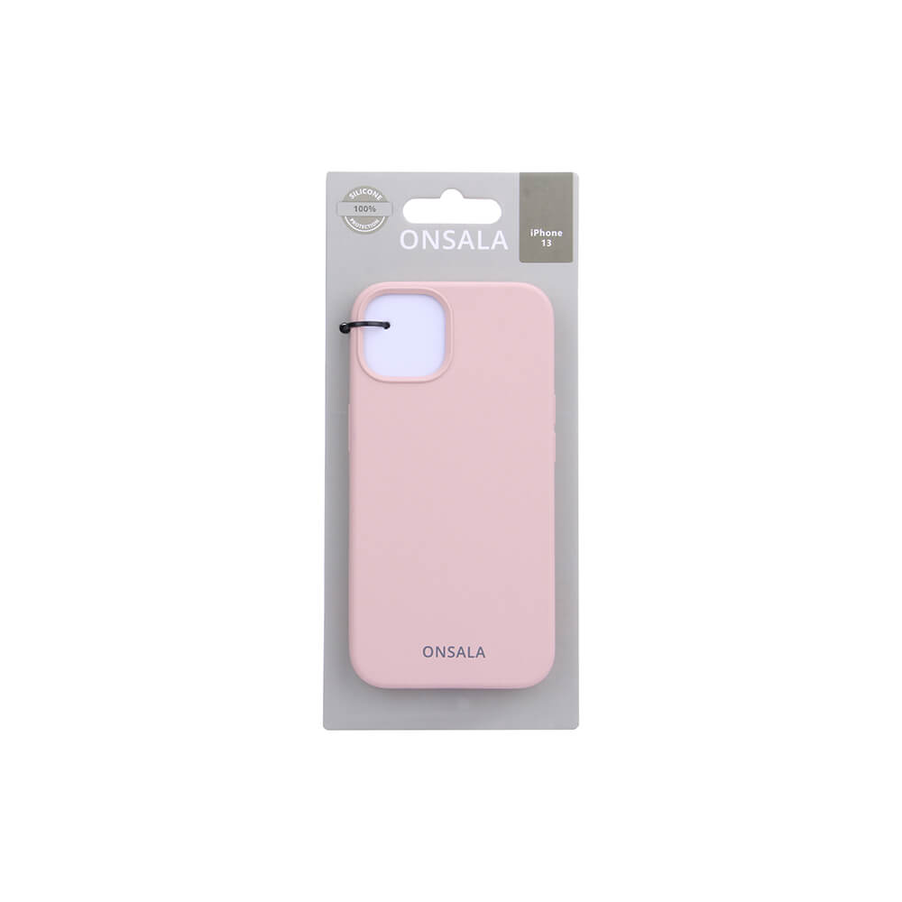 ONSALA iPhone 13 Mobilskal Silikon Sand Pink