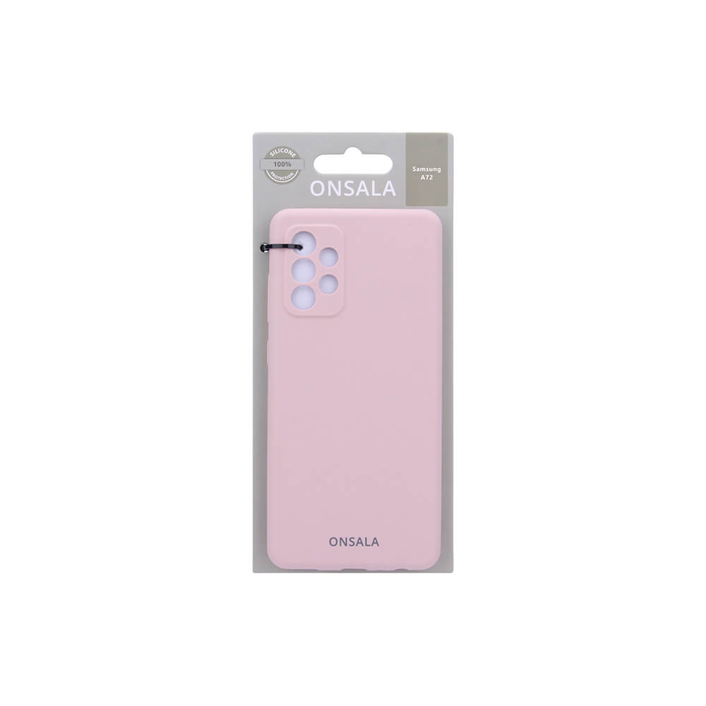 ONSALA Samsung Galaxy A72 Mobilskal Silikon Sand Rosa