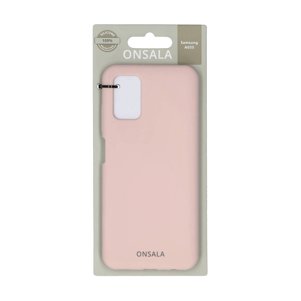 ONSALA Samsung Galaxy A03s Mobilskal Silikon Sand Rosa