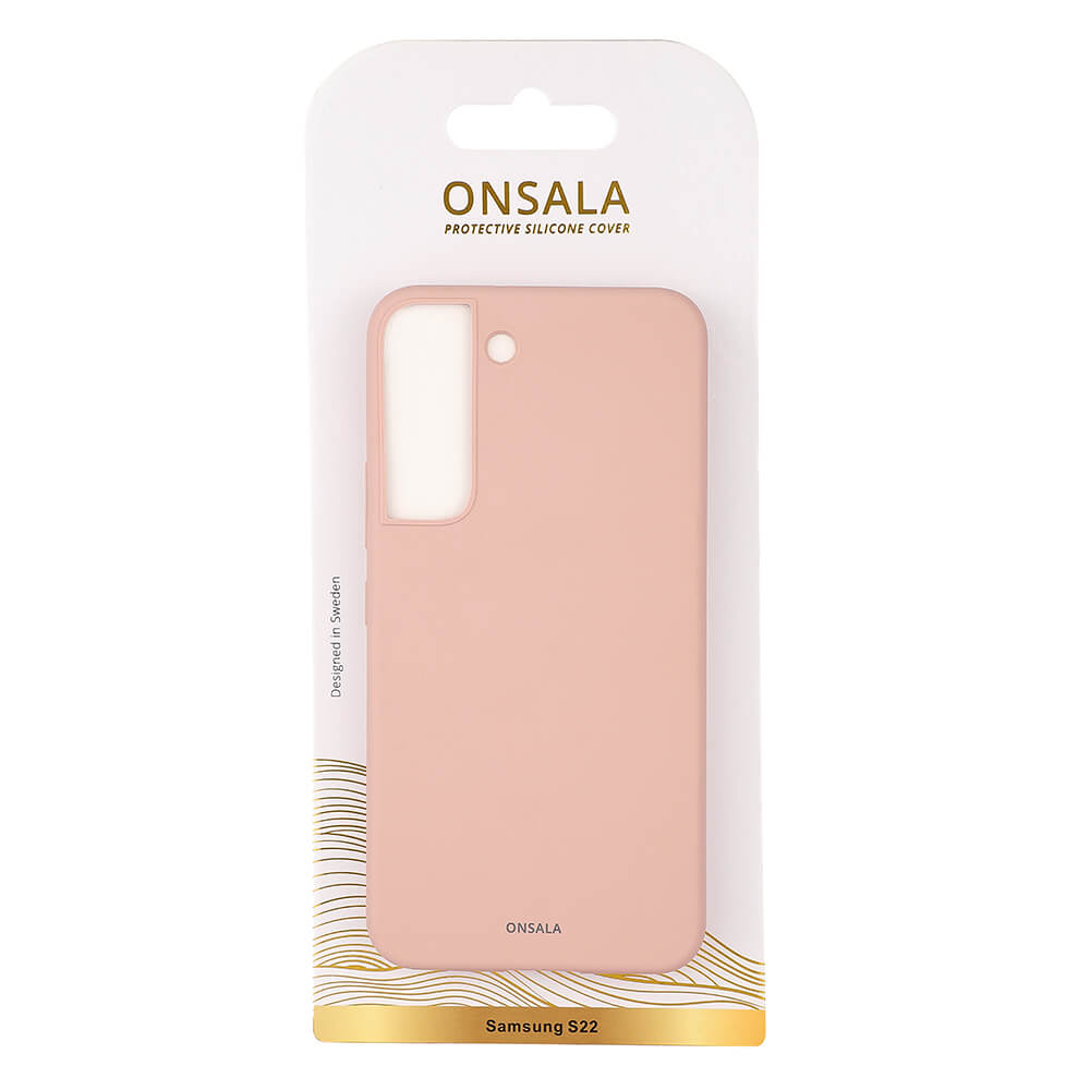 ONSALA Samsung Galaxy S22 Mobilskal Silikon Sand Rosa