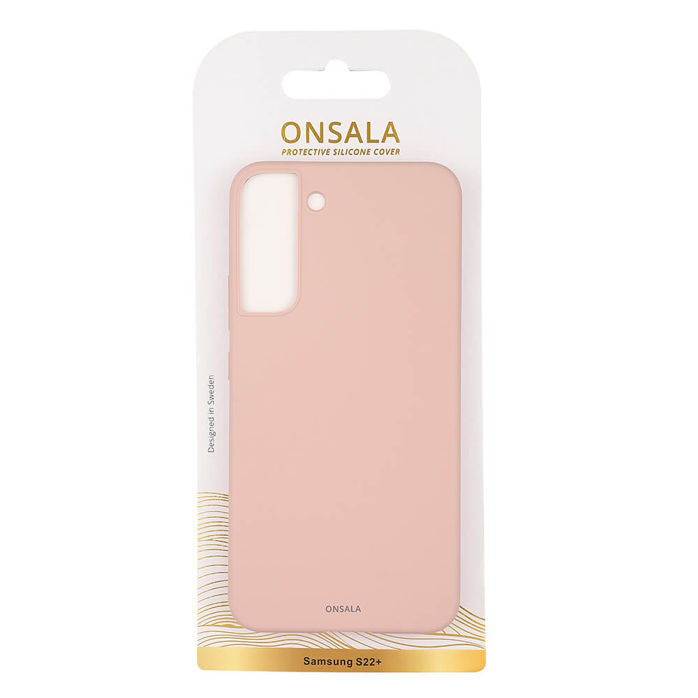 ONSALA Samsung Galaxy S22 Plus Mobilskal Silikon Sand Rosa