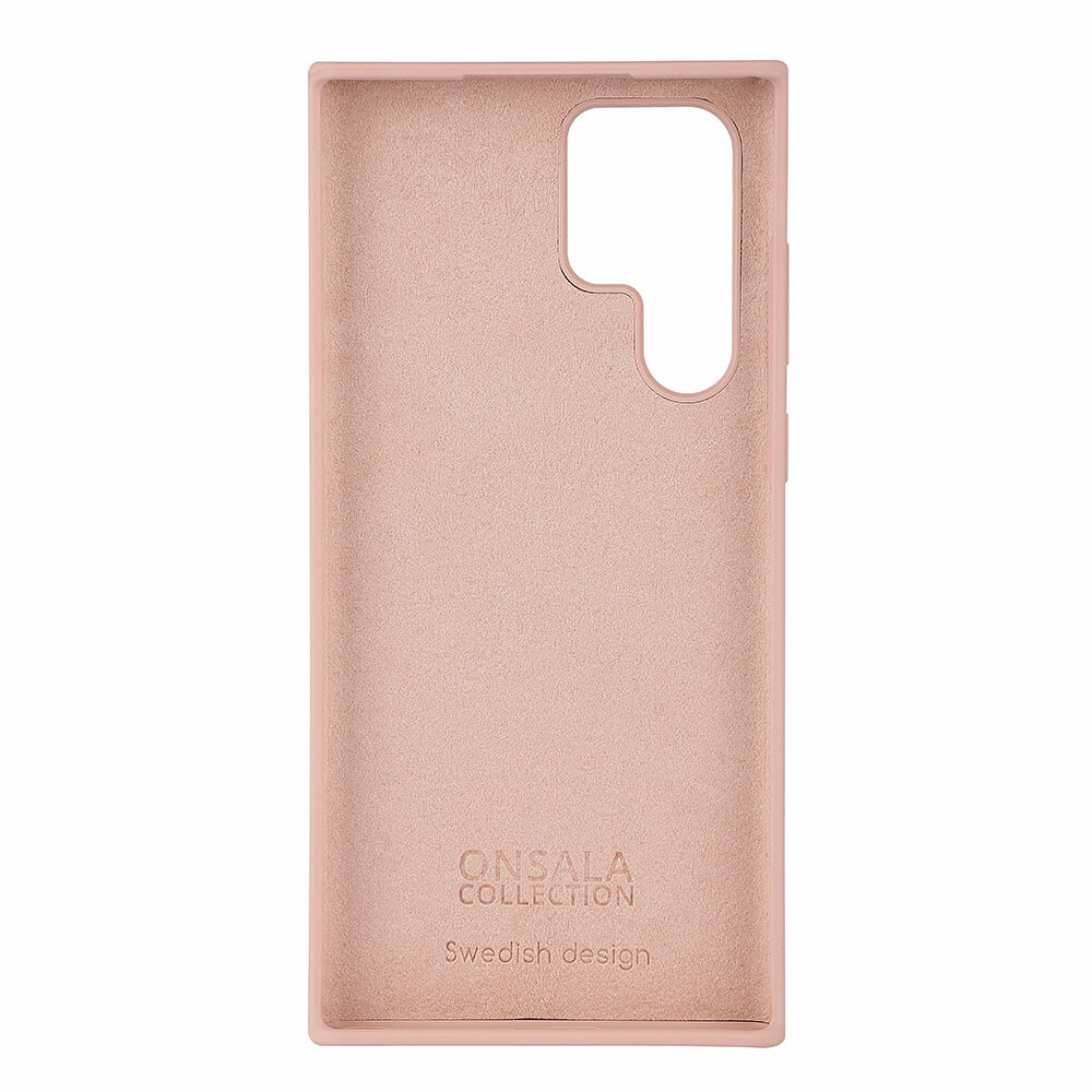 ONSALA Samsung Galaxy S22 Ultra Mobilskal Silikon Sand Rosa