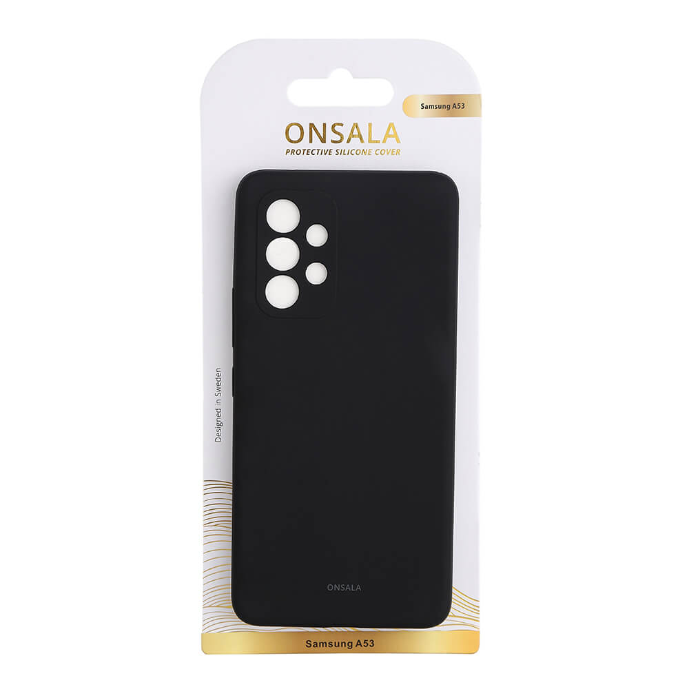 ONSALA Samsung Galaxy A53 Mobilskal Silikon Svart