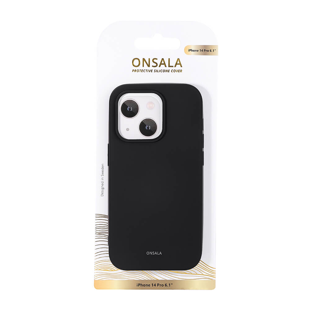 ONSALA iPhone 14 Pro Mobilskal Silikon Svart