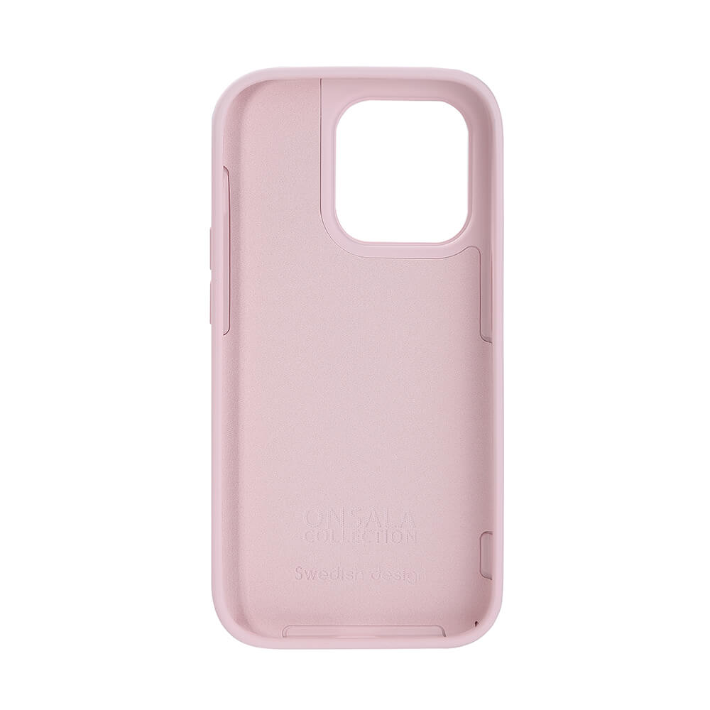 ONSALA iPhone 14 Pro Mobilskal Silikon Chalk Pink