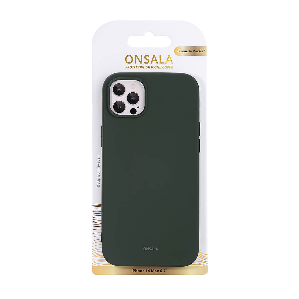 ONSALA iPhone 14 Plus Mobilskal Silikon Olivgrn
