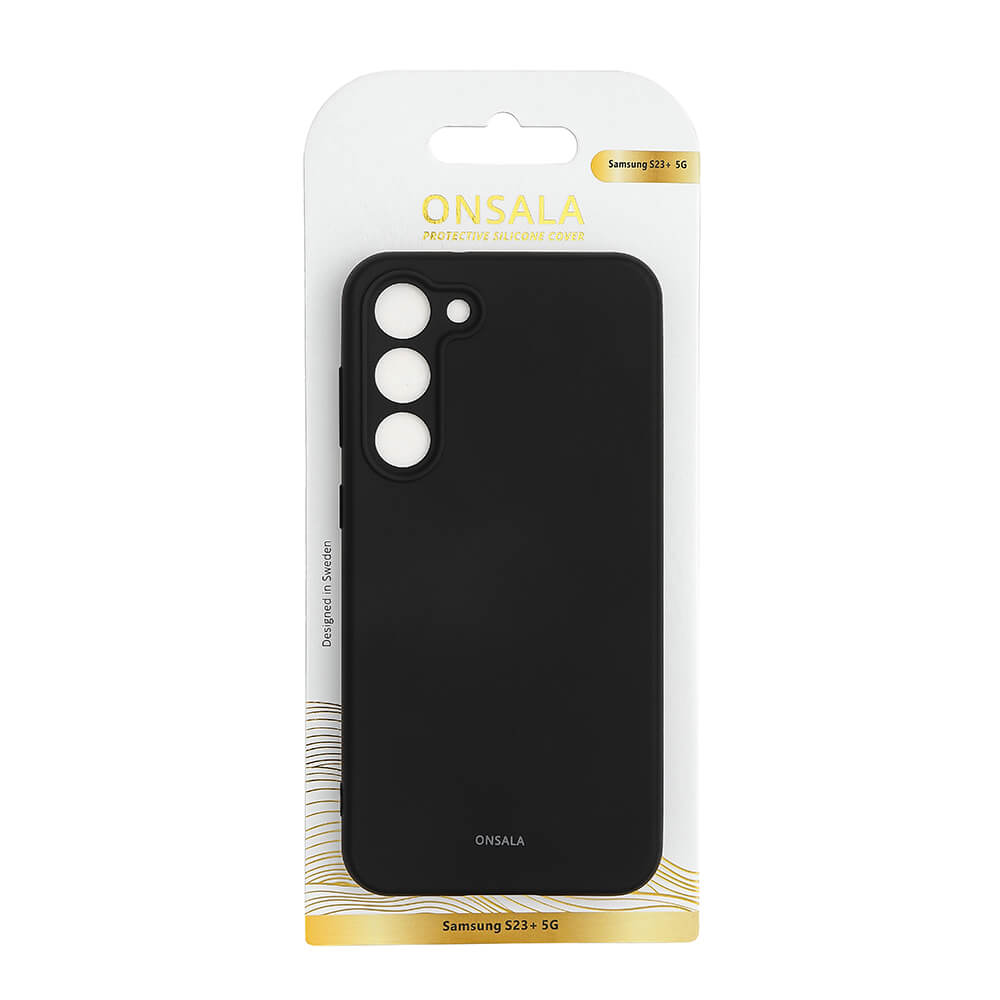 ONSALA Samsung Galaxy S23 Plus Mobilskal Silikon Svart