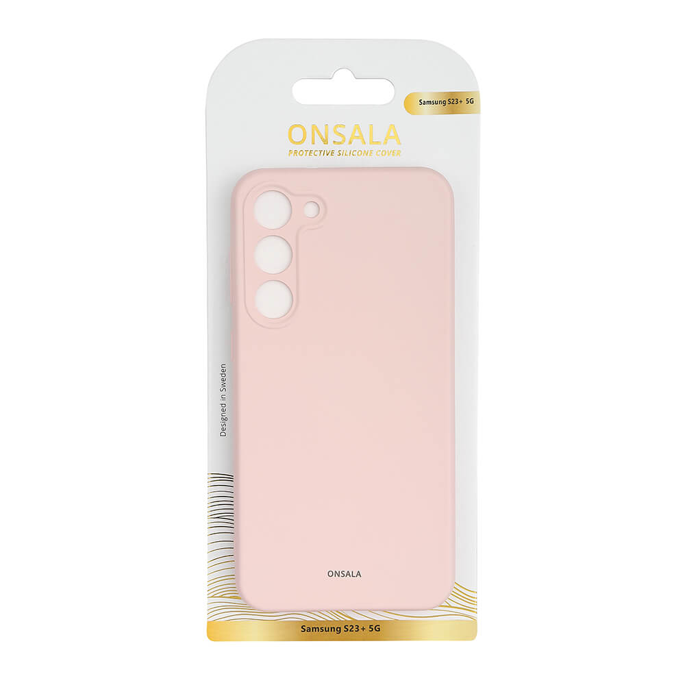 ONSALA Samsung Galaxy S23 Plus Mobilskal Silikon Chalk Pink